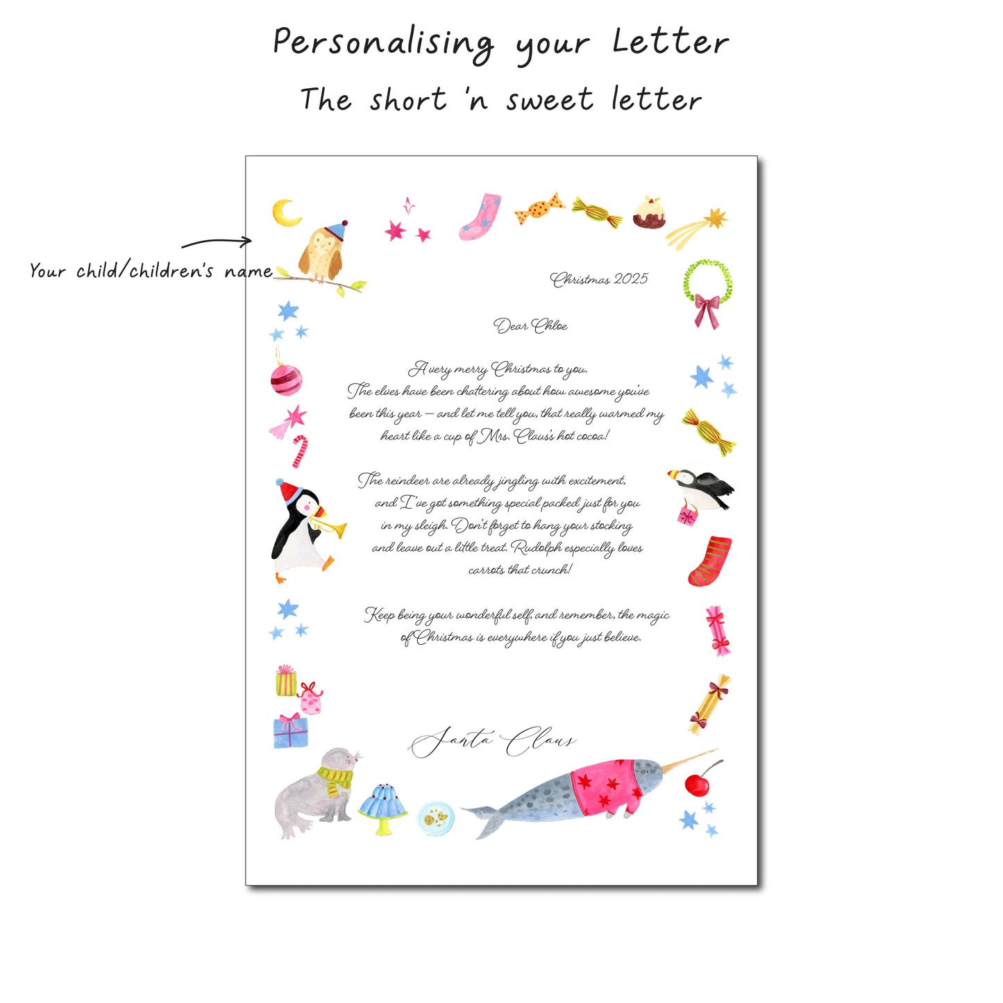 The short 'n sweet young readers printable letter