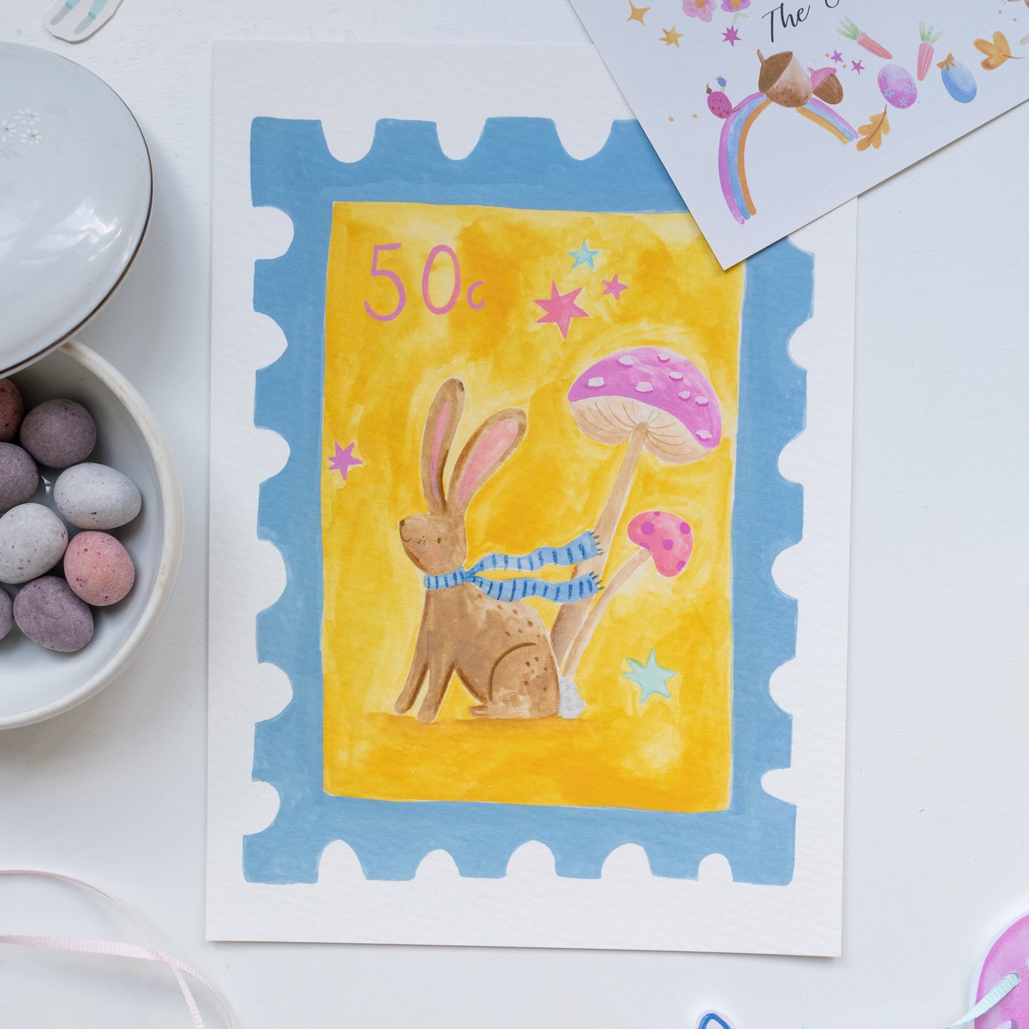 Bunny Stamp Print