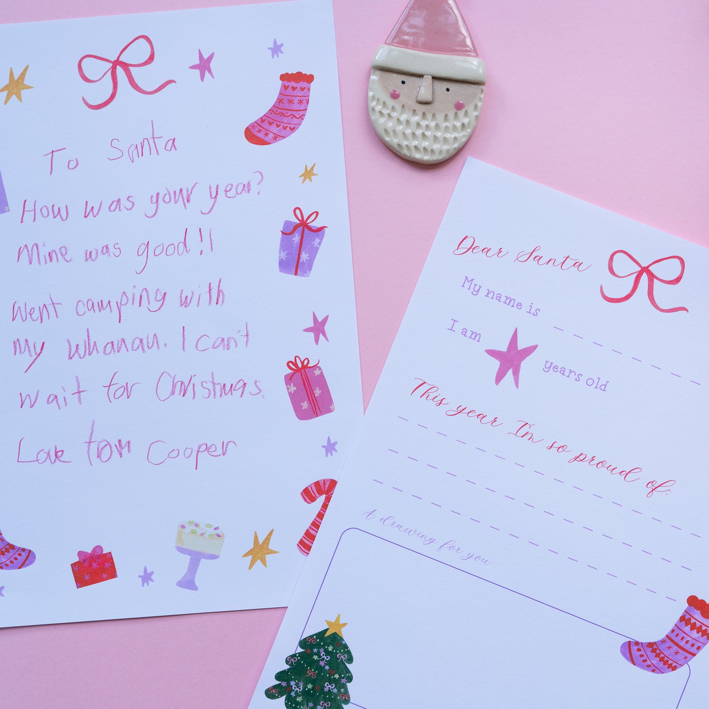 Santa letter writing set