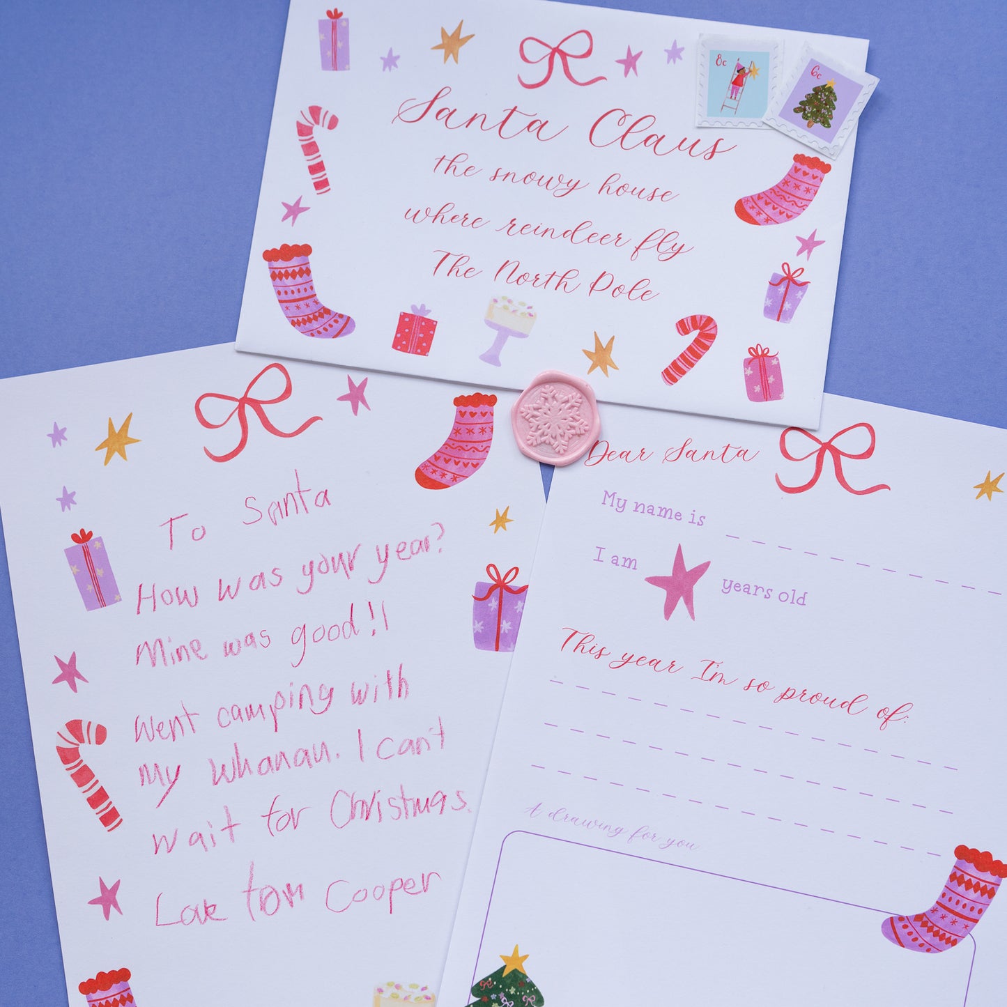 Santa letter writing set