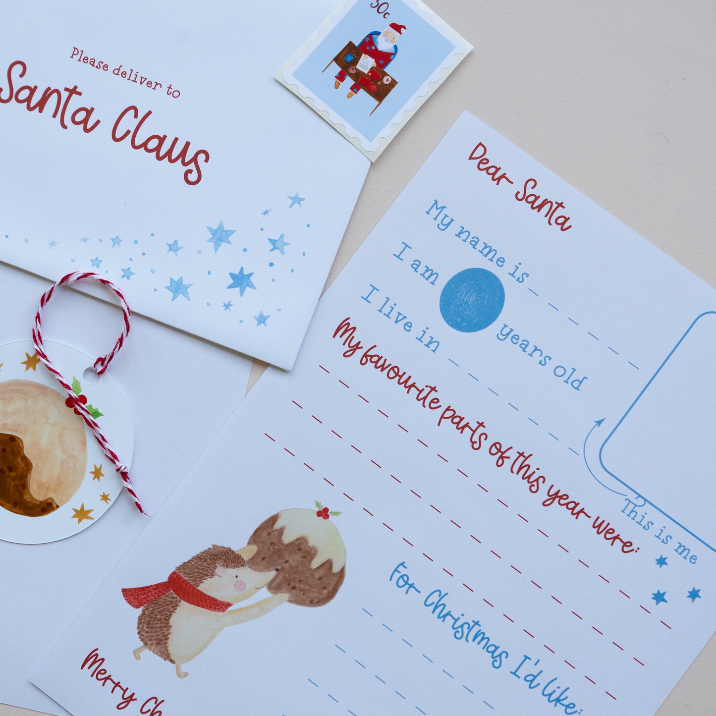 Santa letter writing set