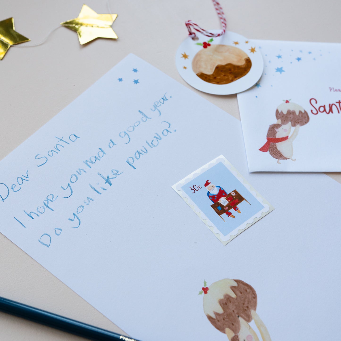 Santa letter writing set