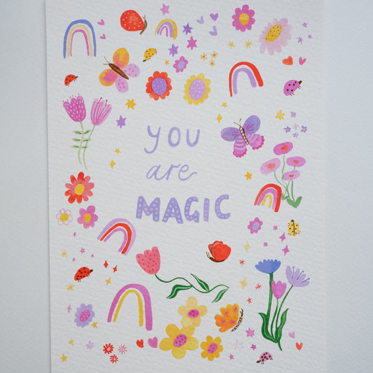 SAMPLE you are magic art print