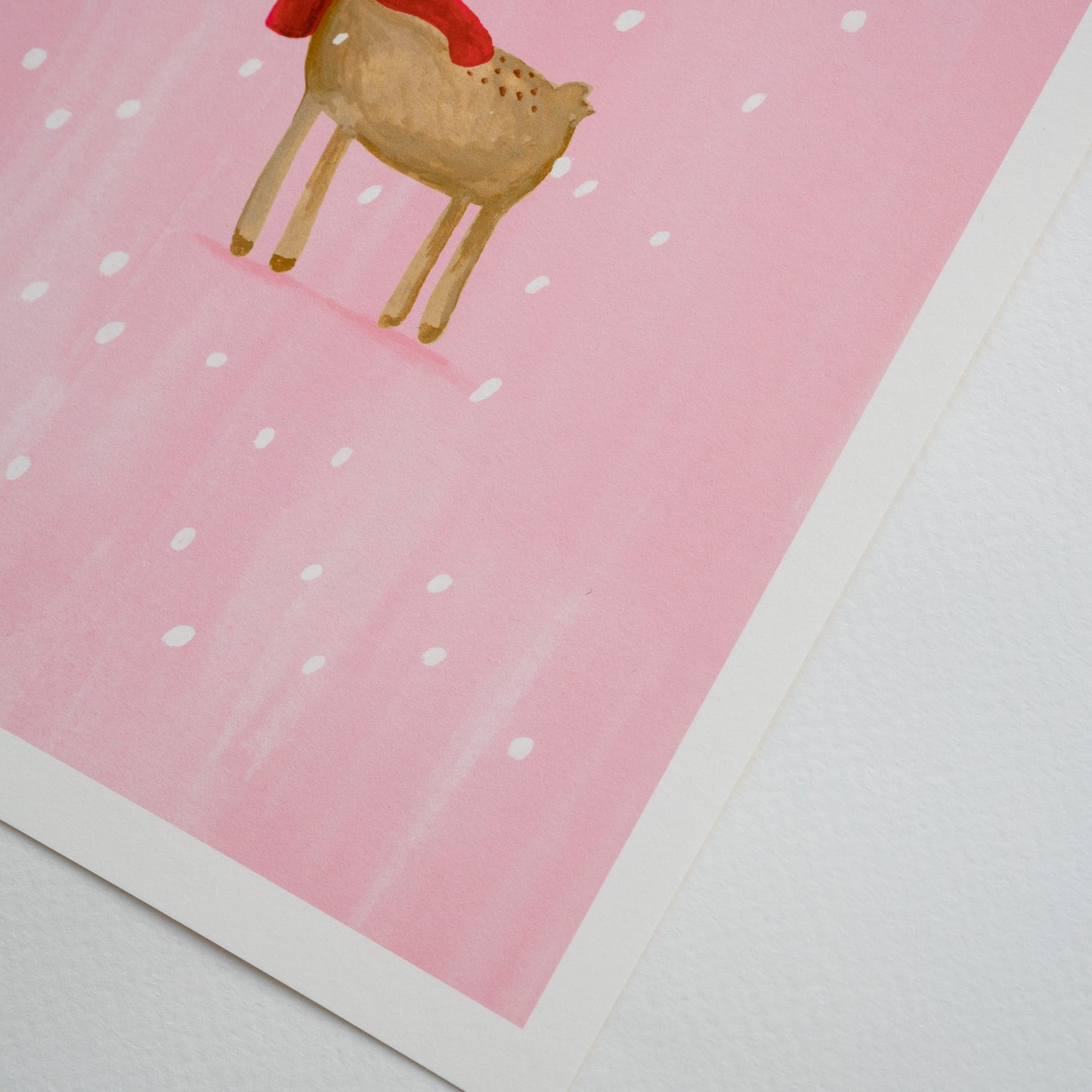 A5 SECONDS Pink Reindeer Print