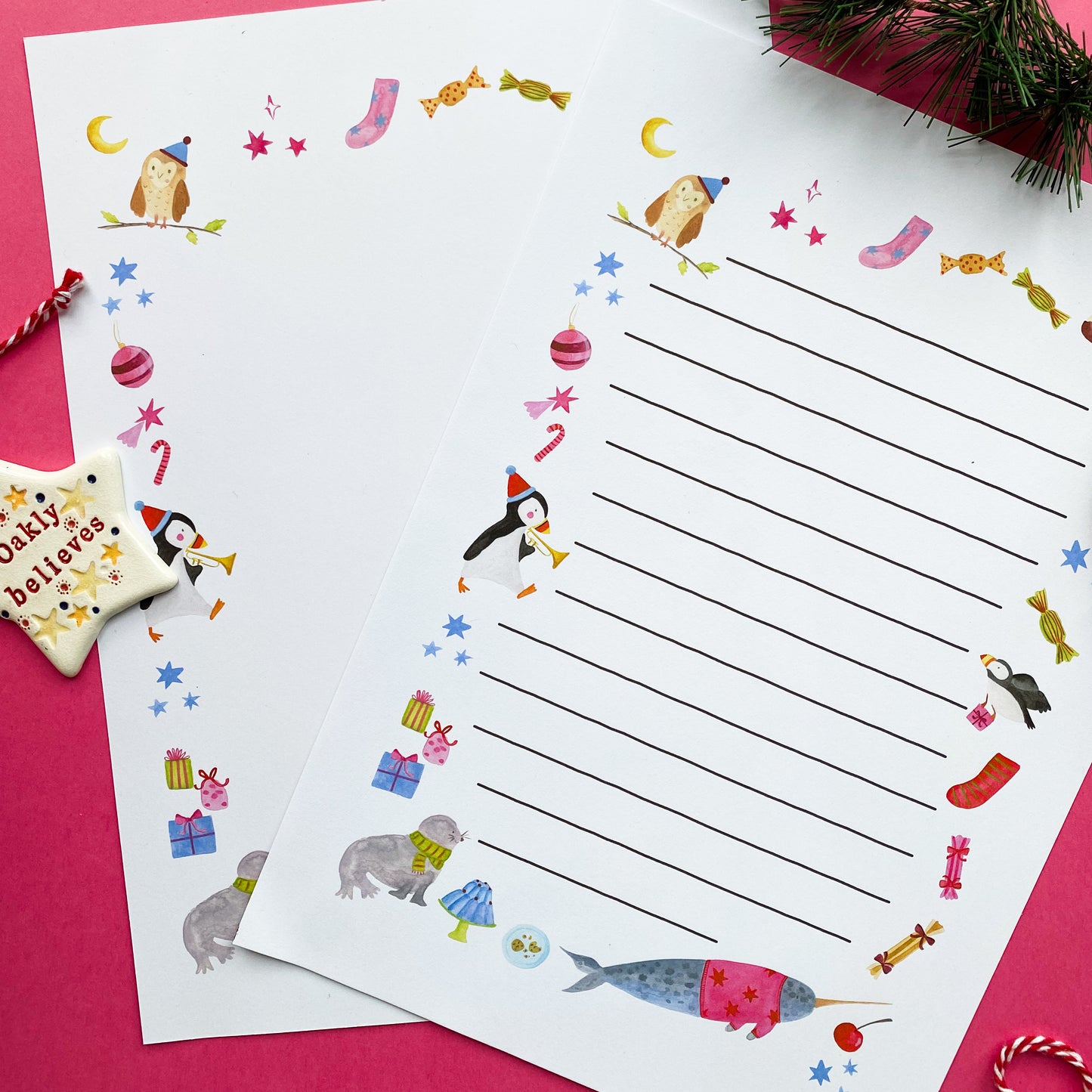 *PRINTABLE* Christmas letter writing paper