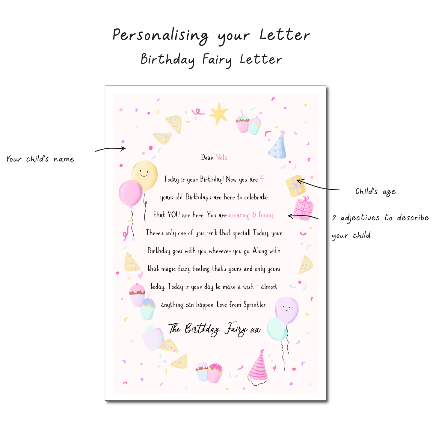 The Birthday Fairy Letter