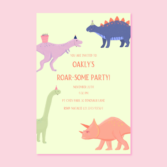 Roar-some Dinosaur Invite