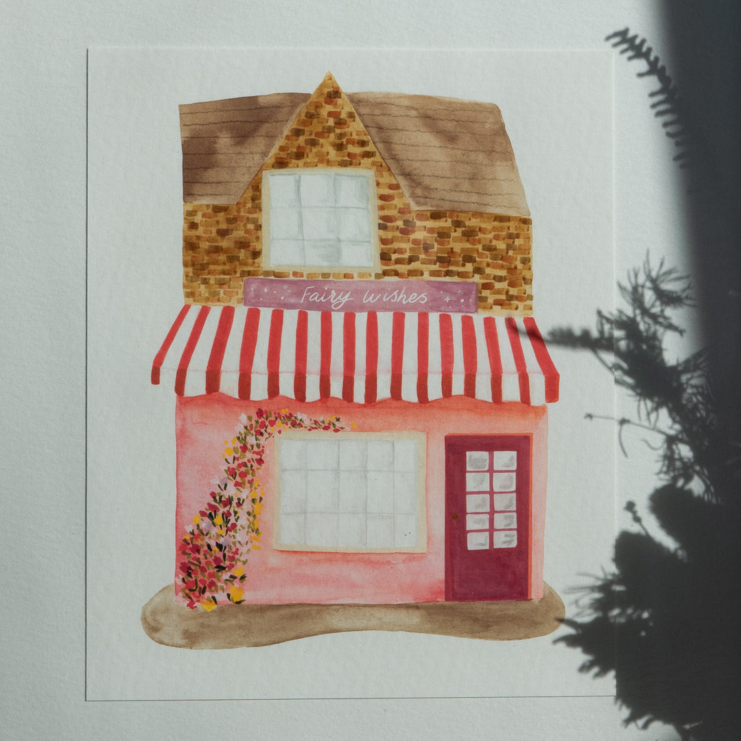 Fairy Wishes House Art Print