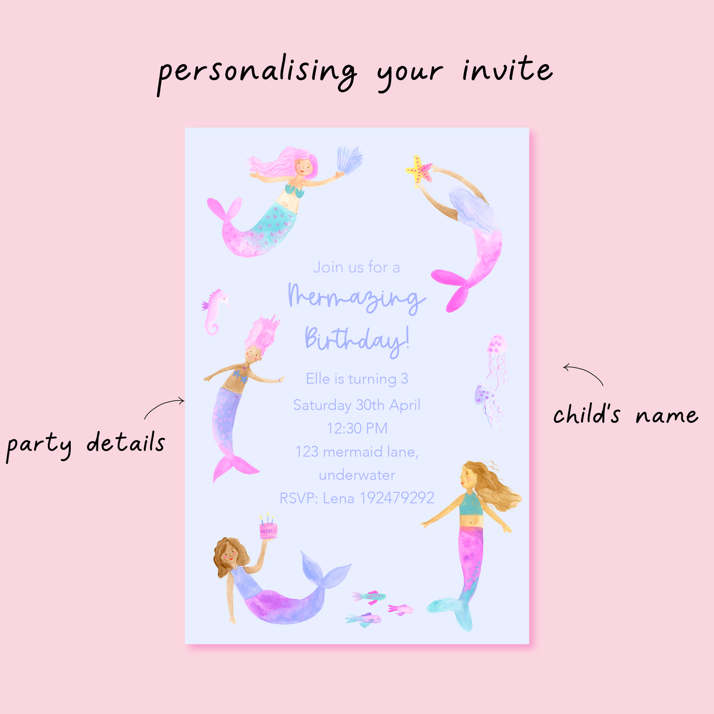 Mermaid Invite