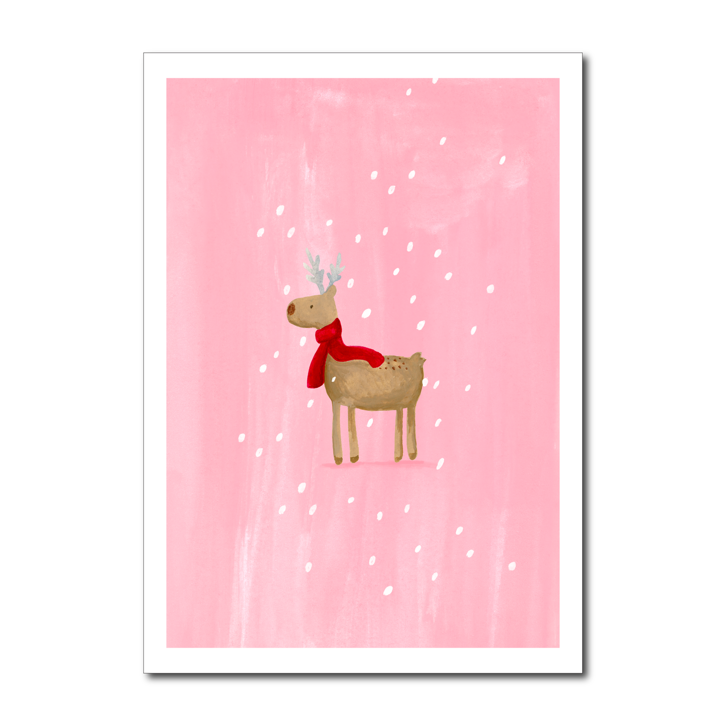A5 SECONDS Pink Reindeer Print