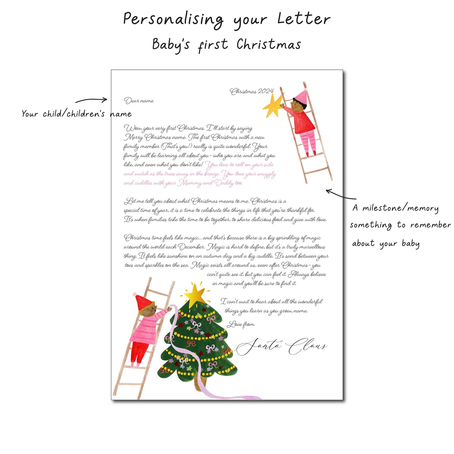 Baby's First Christmas Letter