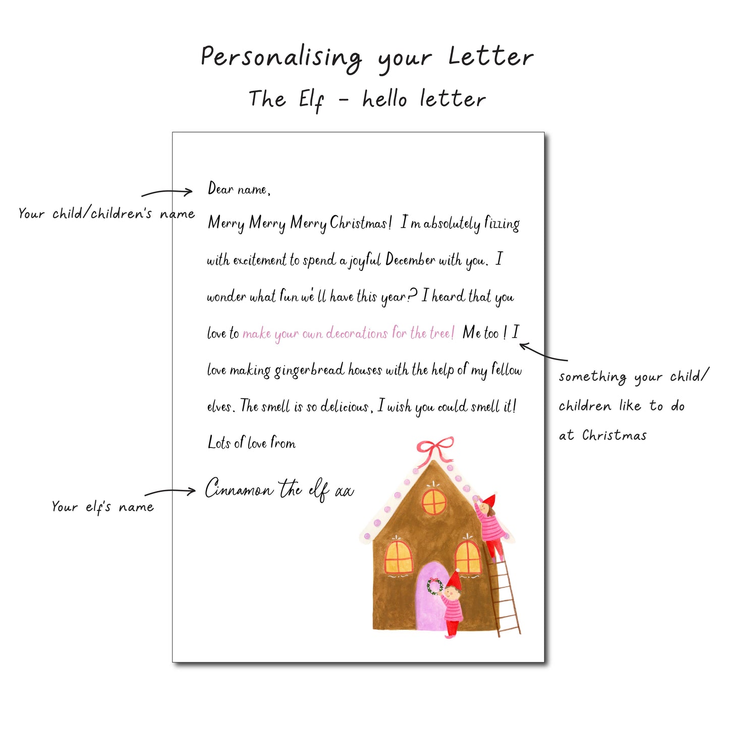 The Elf arrival letter