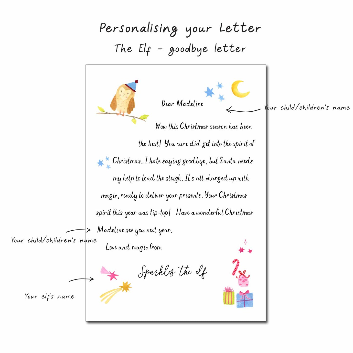 The Elf goodbye letter